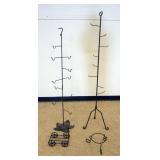 1099	LONGABERGER IRON BASKET TREES AND STANDS, LARGEST APPROXIMATELY 67 IN H