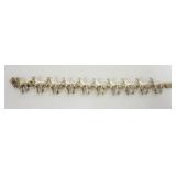 1104	MEXICO STERLING SILVER HORSE BRACELET, APPROXIMATELY 7 IN, 1.35 OZT