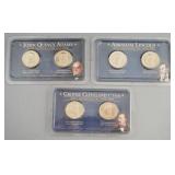 1143	3 SETS OF ONE DOLLAR US PHILADELPHIA AND DENVER UNCIRCULATED PRESIDENTIAL COINS 2008, 2010, 201
