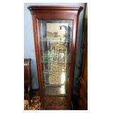1215	JASPER CABINET COMPANY *LEGACY* CURIO CABINET WITH ADJUSTABLE GLASS SHELVES AND INTERIOR LIGHT,