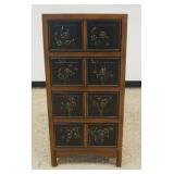 1216	CONTEMPORARY PAINT DECORATED 4 DRAWER CHEST, APPROXIMATELY 19 IN X 14 IN X 40 IN H