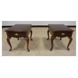 1217	PAIR OF 1 DRAWER LAMP END TABLES, EACH APPROXIMATELY 21 IN X 27 IN X23 IN H