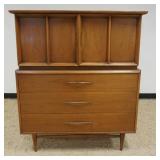 1225	KENT COFFEY *THE FORETELLER* MID CENTURY MODERN CHEST OF DRAWERS, 3 DRAWER UNDER 2 DOORS CONCEA