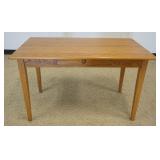 1239	CONTEMPORARY OAK 1 DRAWER WORK TABLE, APPROXIMATELY 48 IN X 26 IN X 30 IN H