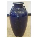 1242	COBALT GLAZED POTTERY FLOOR VASE, APPROXIMATELY 16 IN X 27 IN H