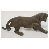 1017	METAL FIGURE OF LION, APPROXIMATELY 9 IN X 2 IN X 4 IN HIGH