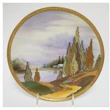 1054	HAND PAINTED NIPPON WALL PLATE, APPROXIMATELY 10 IN