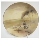 1056	HAND PAINTED NIPPON WALL PLATE, APPROXIMATELY 10 1/4 IN
