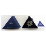 1077	SWAROVSKI CRYSTAL 2003 CHRISTMAS ORNAMENTS