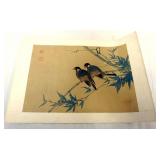 1096	ASIAN PAINTING ON SILK, APPROXIMATELY 20 IN X 14 IN