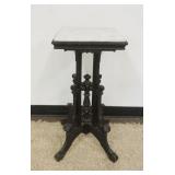 1200	MARBLE TOP VICTORIAN STAND, APPROXIMATELY 14 IN SQUARE X 30 IN HIGH