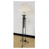 1205	METAL FLOOR LAMP WITH URN SHAPED CENTER, APPROXIMATELY 60 IN H