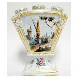 1016	ANTIQUE PORCELAIN FLOWER VASE, APPROXIMATELY 6 IN X 3 IN X 8 IN H