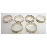 1044	6 GORHAM STERLING SILVER NAPKIN RINGS, APPROXIMATELY 2.141 OZT