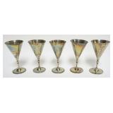 1054	900 SILVER WINE GLASSES, 14.0 OZT