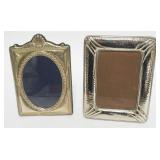 1075	STERLING DRESSER FRAMES, GROUP OF 2, LARGEST APPROXIMATELY 7 1/4 IN H