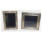 1077	STERLING DRESSER FRAMES, GROUP OF 2, LARGEST APPROXIMATELY 7 1/2 IN H