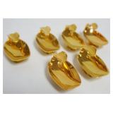 1096	FRENCH GILT METAL PERSONAL ASHTRAYS BY CAROLE STUPELL, EACH APPROXIMATELY 3 IN X 2 IN X 2 IN H