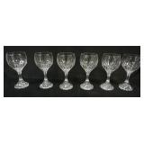 1122	BACCARAT *MASSENA* CRYSTAL 6-6 IN WINES
