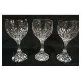 1127	BACCARAT *MASSENA* CRYSTAL 3-6 IN WINES