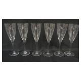 1134	6-8 1/4 IN BACCARAT CRYSTAL DOM PERIGNON CLARET WINE GLASSES