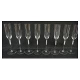 1139	8 ROSENTHAL CENTURY FLUTE CHAMPAGNE GLASSES, EACH APPROXIMATELY 10 3/4 IN HIGH