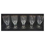 1147	5 LARGE MURANO TORCHON GOBLETS, EACH APPROXIMATELY 9 1/4 IN HIGH