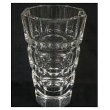 1162	LARGE CRYSTAL MOSER JOSEF HOFFMAN VASE, APPROXIMATELY 4 1/2 IN X 8 IN HIGH