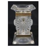 1167	LALIQUE PAQUERETTES CANDLESTICK, APPROXIMATELY 5 IN HIGH