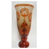 1177	LE VERRE FRANCAIS MONUMENTAL ART GLASS VASE, APPROXIMATELY 20 1/2 IN HIGH