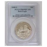 1042	BALD EAGLE SILVER HALF DOLLAR 2008-S