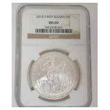 1051	BOYSCOUTS OF AMERICA COMMENORATIVE SILVER DOLLAR 2010-P