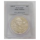 1092	DOLLEY MADISON SILVER DOLLAR 1999-P