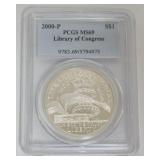 1098	LIBRARY OF CONGRESS SILVER DOLLAR 2000-P