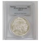 1102	AMERICAN BUFFALO SILVER DOLLAR 2001-P