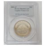 1104	CAPITOL VISITOR CENTER SILVER HALF DOLLAR 2001-P