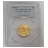 1107	CAPITOL VISITOR CENTER $5 GOLD COIN 2001-W