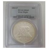 1114	FIRST FLIGHT ORVILLE & WILBUR WRIGHT SILVER DOLLAR 2003-P