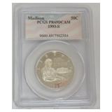 1129	JAMES MADISON SILVER HALF DOLLAR 1993-S