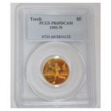 1152	TORCH RUNNER $5 GOLD COIN 1995-W