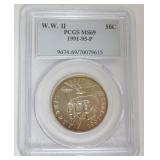 1155	WORLD WAR 2 WWII COMMEMORATIVE SILVER HALF DOLLAR 1991-95-P