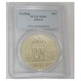 1162	CYCLING ATLANTA OLYMPICS SILVER DOLLAR 1995-D
