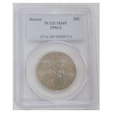 1169	SOCCER OLYMPICS SILVER HALF DOLLAR 1996-S