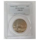 1185	STATUE OF LIBERTY COMMEMORATIVE SILVER HALF DOLLAR 1986-D