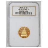 1203	CONGRESS $5 GOLD COIN 1989-W