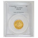 1219	COLUMBUS $5 GOLD COIN 1992-W