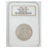 1254	MARYLAND CENTENNIAL SILVER HALF DOLLAR 1934