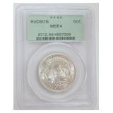 1256	HUDSON NY SILVER HALF DOLLAR 1785-1935