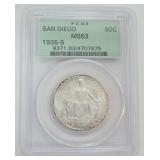 1257	CALIFORNIA PACIFIC INTERNATIONAL EXPO SILVER HALF DOLLAR 1935-S