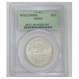 1265	WISCONSIN SILVER HALF DOLLAR 1936